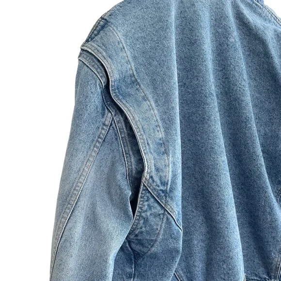 Vintage PARASUCO 90s Oversized Trucker Chore Denim Jean Jacket - Picture 9 of 14